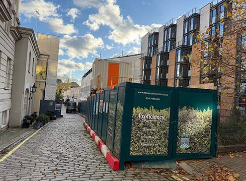 Construction project in Knightsbridge
