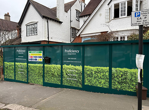 Ongoing construction work in West Hampstead