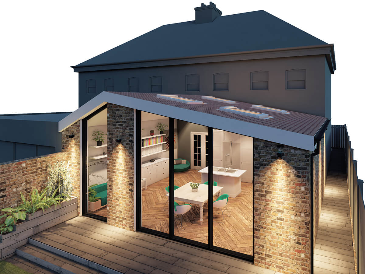 3D Single storey home extension