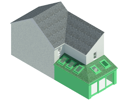 wrap around extension 3D drawings