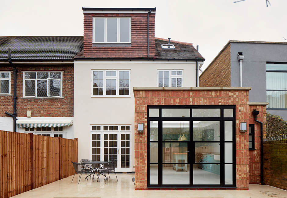 rear extension with flat roof