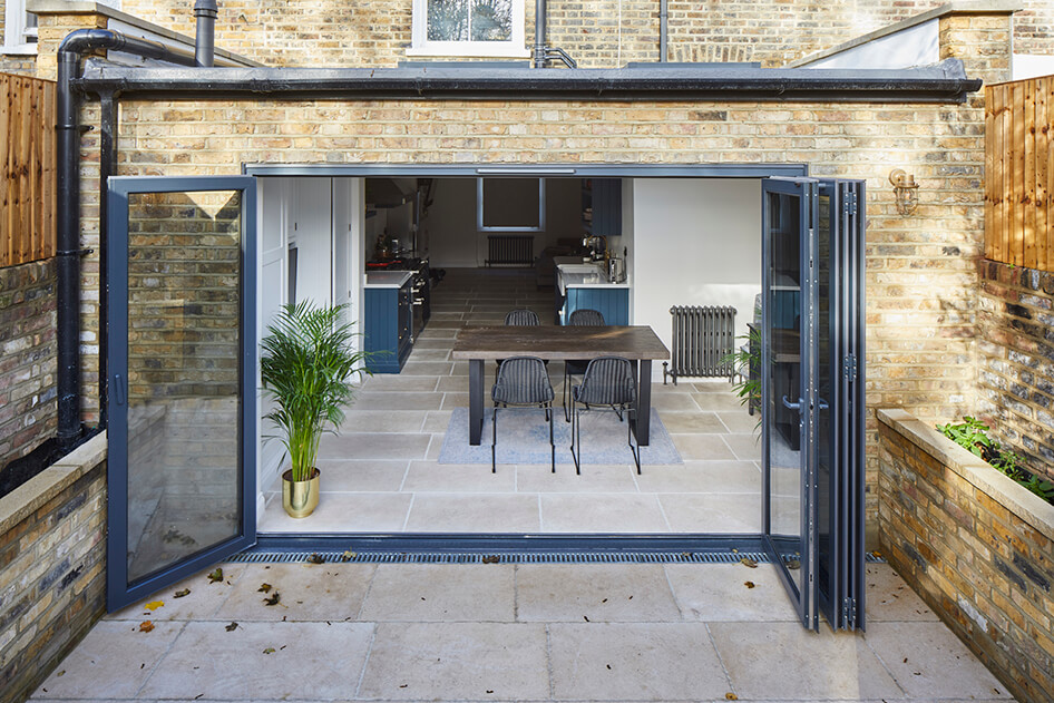 rear kitchen with a bifold doors