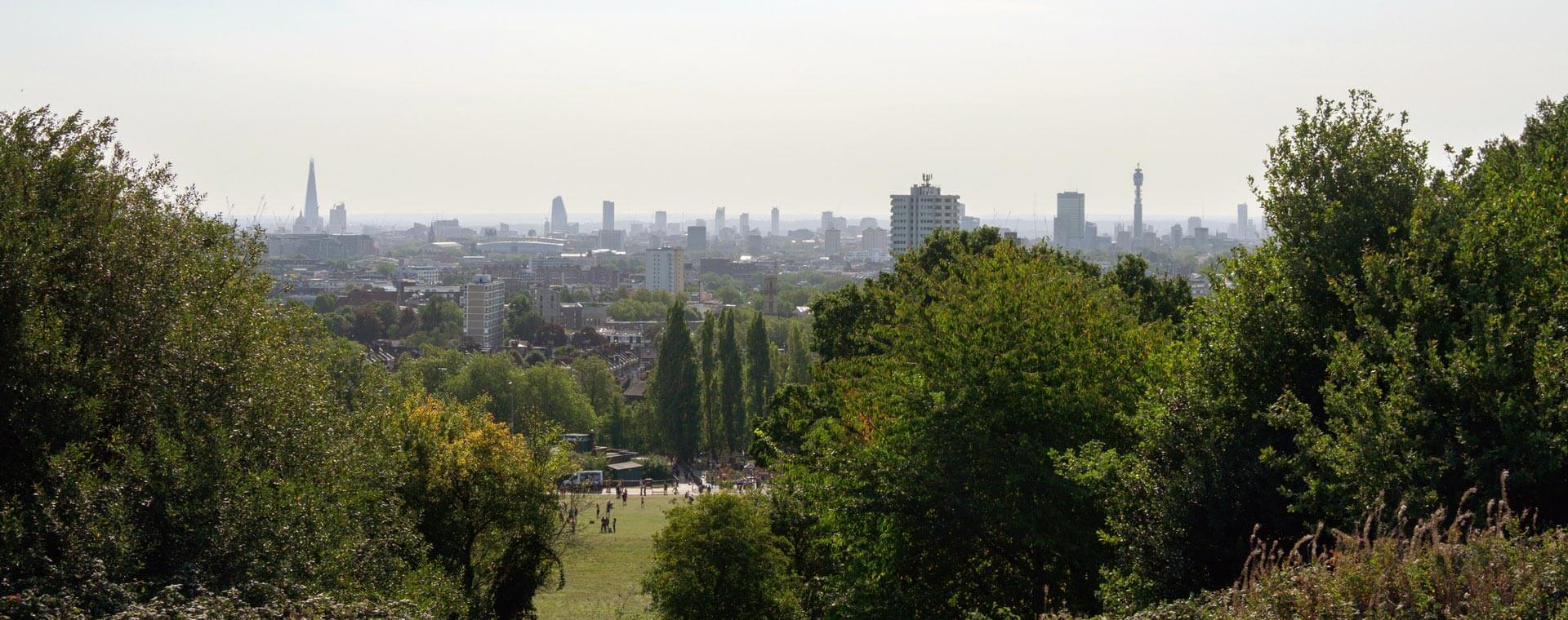 Hampstead park in North London