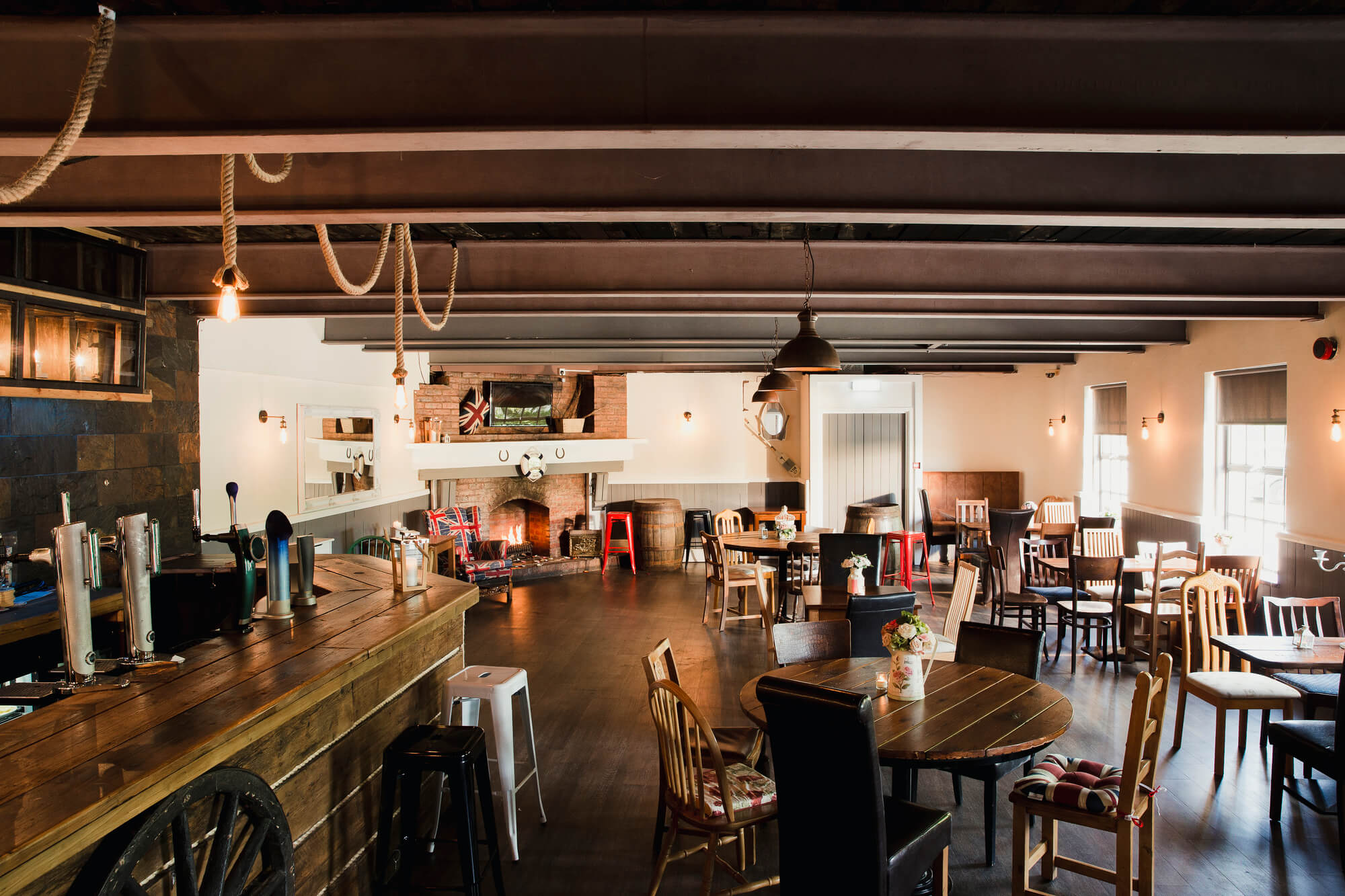 Traditional empty british pub