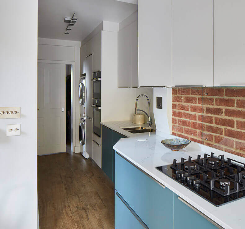 kitchen with inbuilt appliances