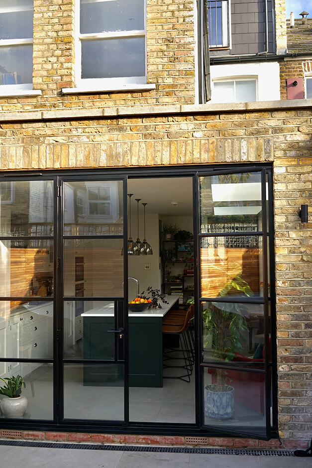 rear kitchen extension with islands and built in sink