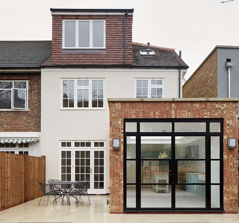 rear brick extension with bifold doors