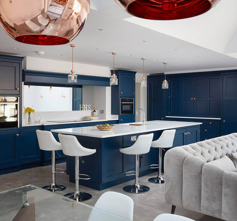 navy blue kitchen