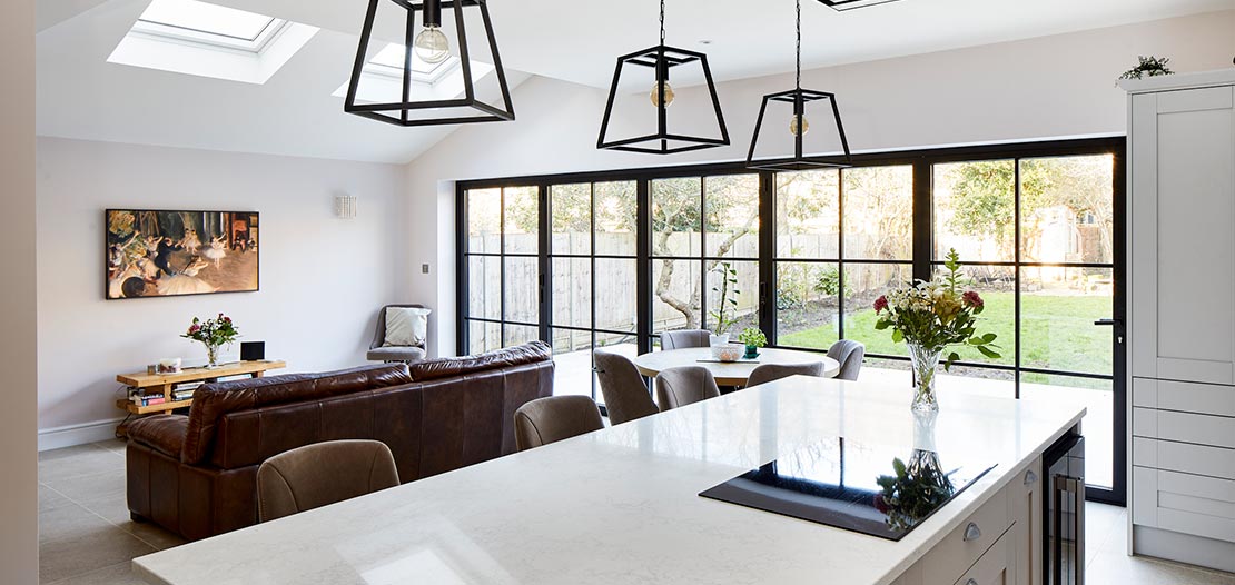 bifold door in kitchen extension