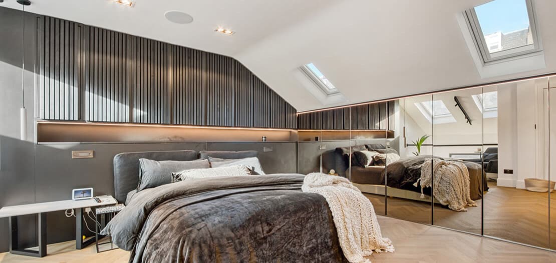 luxury loft master ensuite bedroom