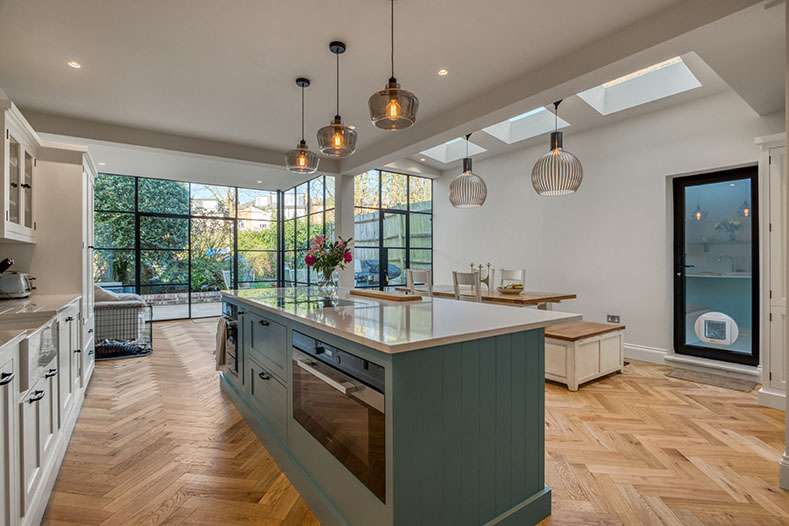 Open plan living room with Kitchen