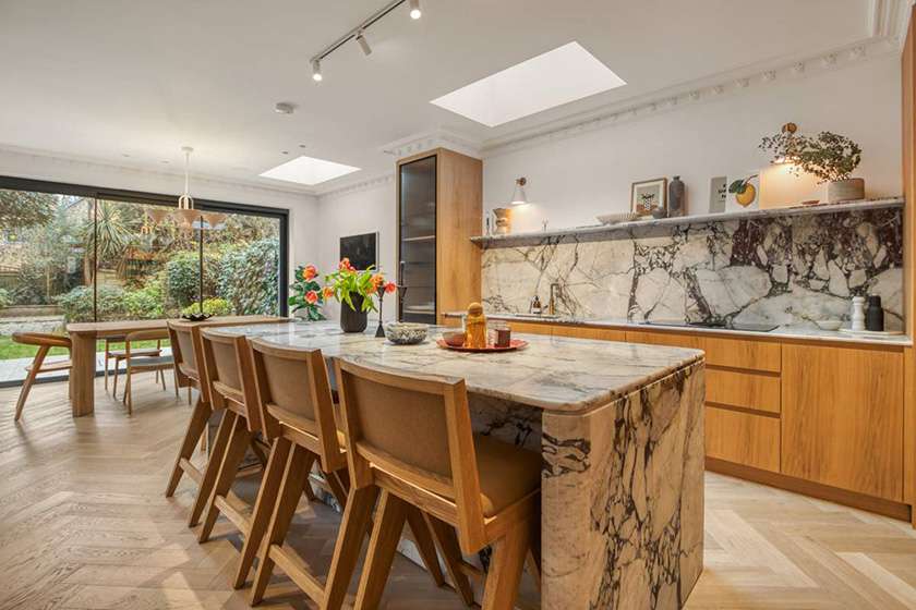 rear kitchen extension with bi-fold doors