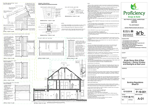 Building regulation drawings