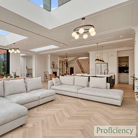 open concept kitchen living room