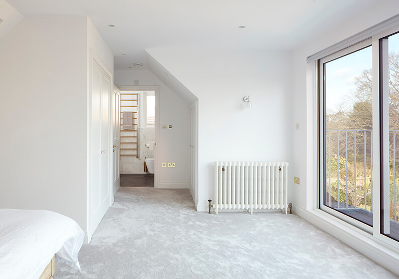 bright square loft bedroom