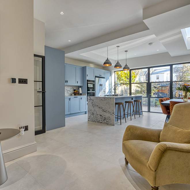 rear open plan kitchen extension